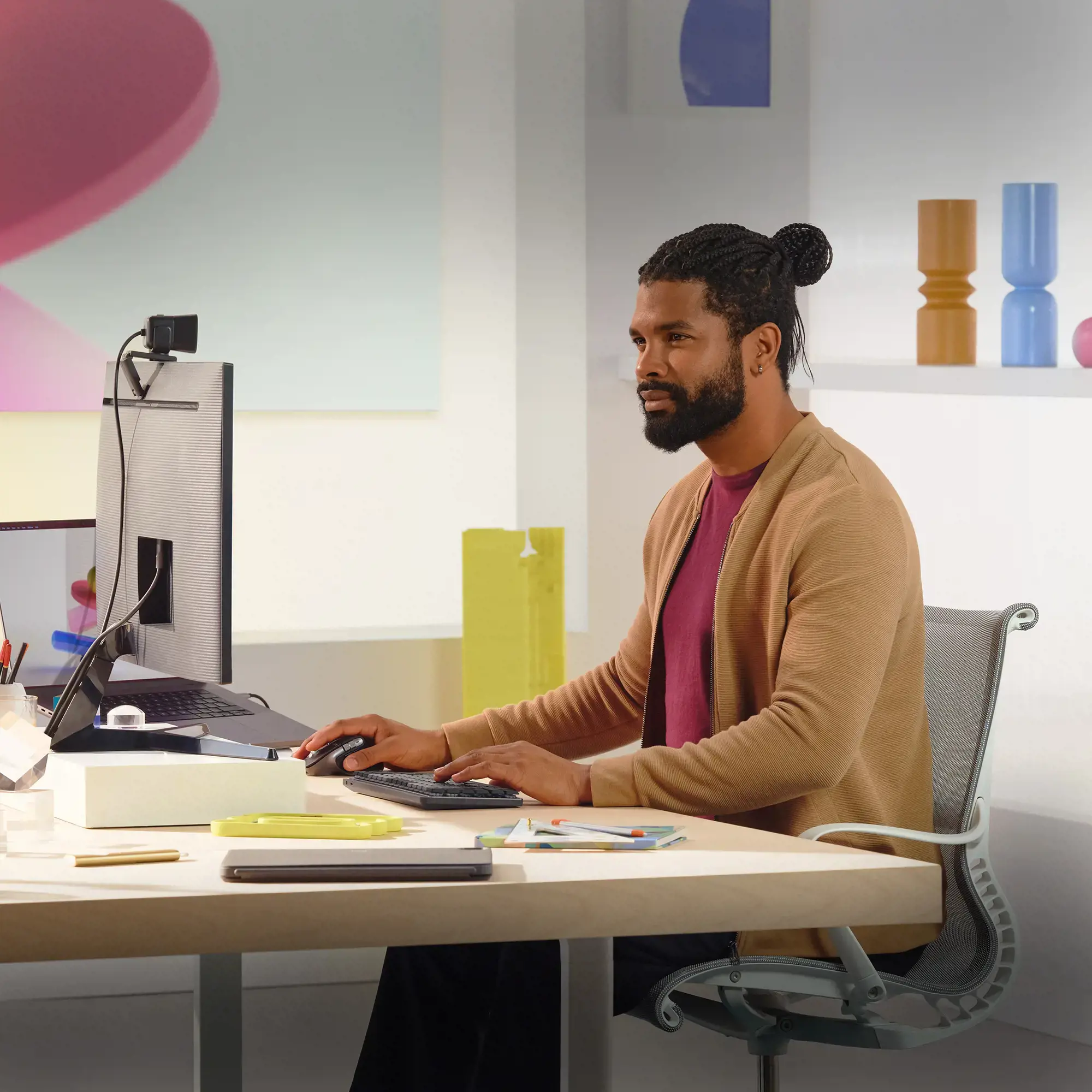 "LOGITECH MX Master 3S For MAC" "Bluetooth" pelė - šviesiai pilka