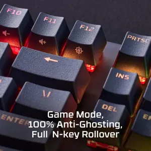 "HyperX Alloy Origins PBT HX Blue" - mechaninė žaidimų klaviatūra, pilno dydžio (100 %), USB, mechaninė, QWERTY, RGB LED, juoda