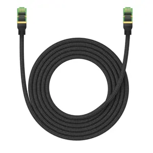 Pintas tinklo kabelis Cat.8 Baseus Ethernet RJ45, 40Gbps, 3 m (juodas)