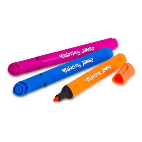 Stori tribriauniai flomasteriai Jumbo COLORINO, 10 spalvų