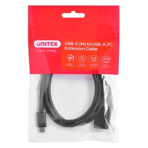 UNITEK ADAPTERIO KABELIS USB-C-USB-A,M/F 10GBPS 60W 1M