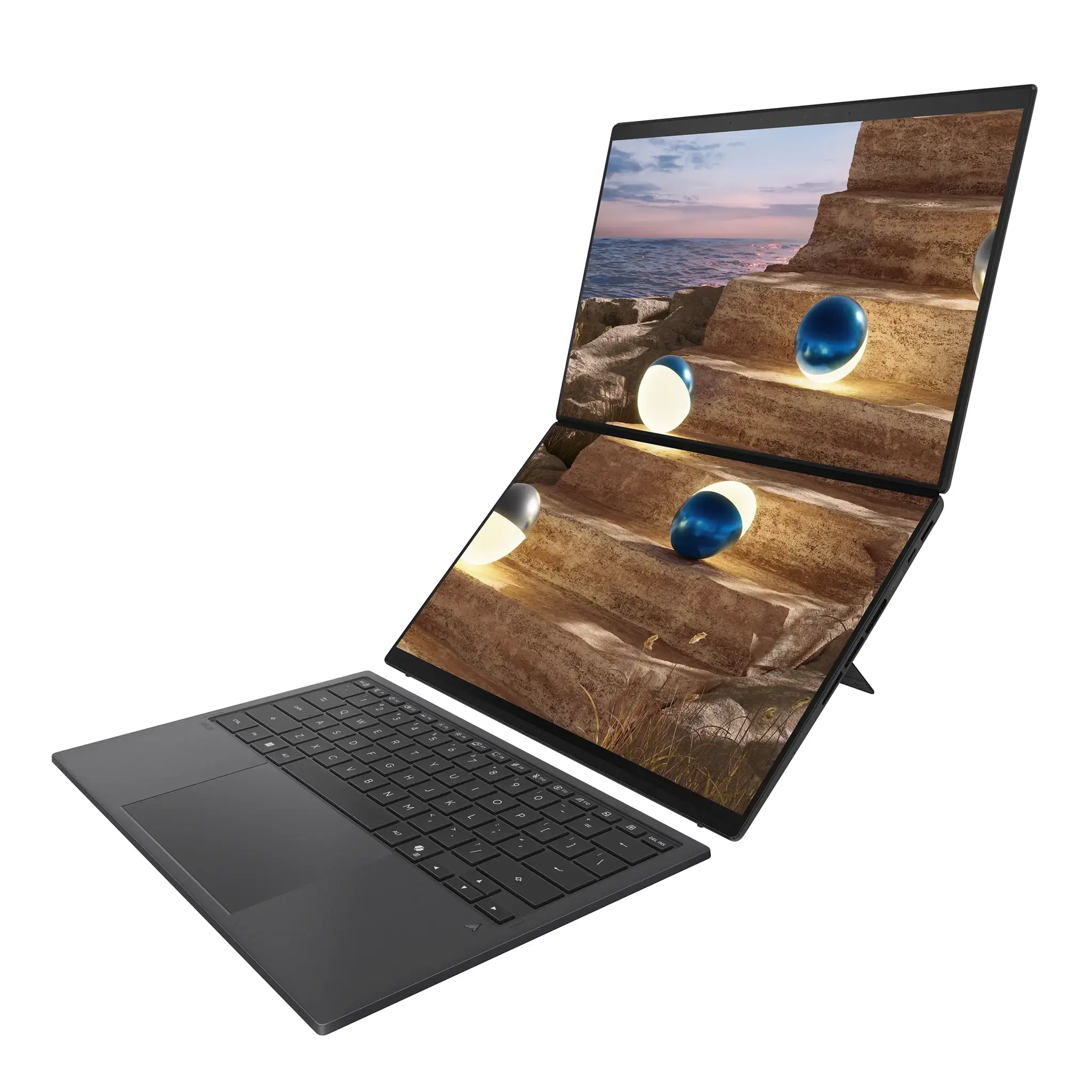 Nešiojamas kompiuteris ASUS Zenbook Duo UX8407AA-SN066W, 378H, 2 TB, 14 Coliai, Windows 11 Pro