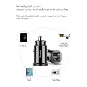 Baseus CCALL-ML01 automobilinis įkroviklis 2x USB | 5V | 3.1A juodas
