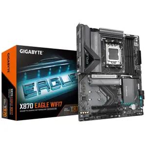 GIGABYTE X870 EAGLE WIFI7 Motherboard - Supports AMD Ryzen 9000 CPUs, 14+2+2 phases VRM, up to 8000…