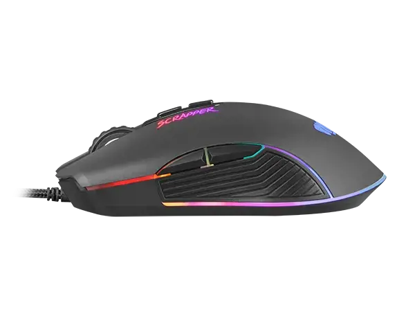 "NATEC Fury" žaidimų pelė "Scrapper" 6400DPI optinė su programine įranga ir RGB apšvietimu