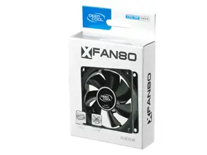 "DeepCool XFAN80", ventiliatorius, 8 cm, 1800 aps/min, 20,3 dB, 21,8 cfm, juodas