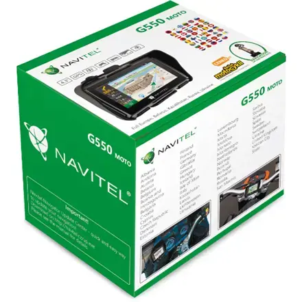 "Navitel" asmeninis navigacijos įrenginys G550 MOTO Bluetooth GPS (palydovinis) Žemėlapiai įtraukti