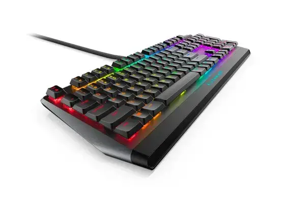 "Alienware AW510K", pilno dydžio (100%), USB, mechaninis, RGB LED, juodas, pilkas