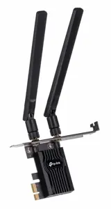 TP-Link ARCHER TX55E, belaidis, PCI Express, WLAN / "Bluetooth", "Wi-Fi 6" (802.11ax), 2402 Mbps, juodas