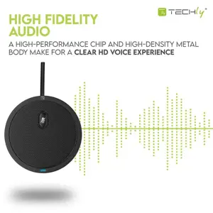 TECHLY Daugiakryptis USB konferencijų mikrofonas su nutildymo mygtuku