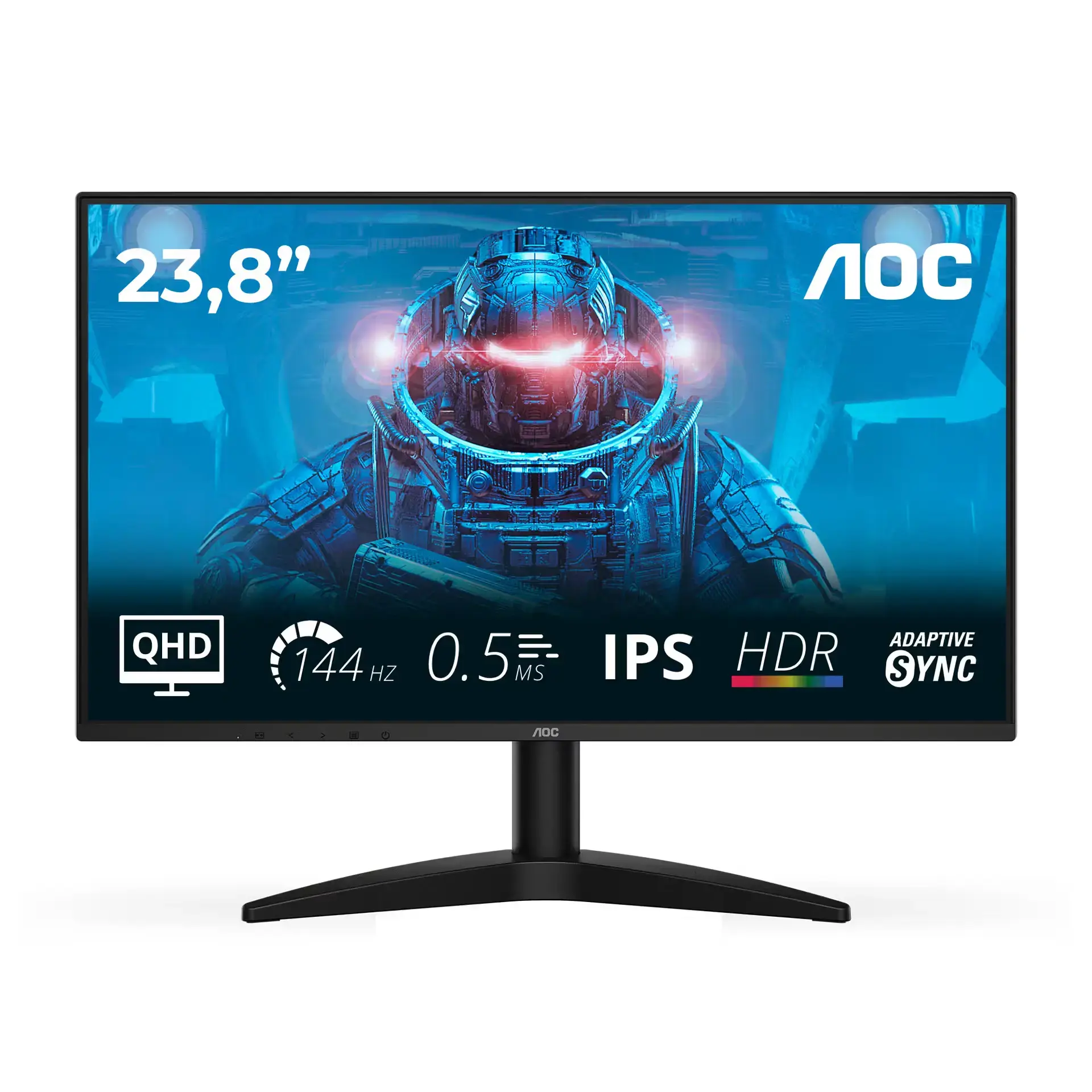 AOC | Q24B36X | 24 " | IPS | QHD | 16:9 | 144 Hz | 4 ms | 2560 x 1440 pixels | 300 cd/m² | HDMI ports quantity 1 | Black