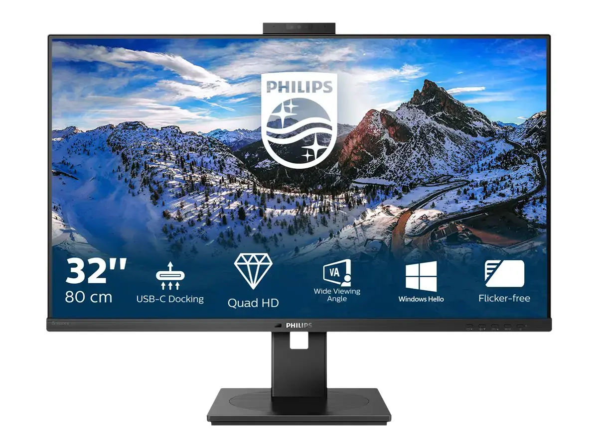 Monitorius Philips P Line 326P1H/00, 80 cm (31.5"), 2560 x 1440 pixels, Quad HD, LED, 4 ms, Black