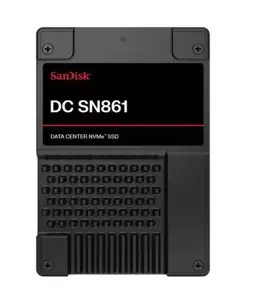 SSD SANDISK DC SN861 3.84TB U.2 PCIe Gen5 NVMe Write speed 7200 MBytes/sec Read speed 13700 MBytes/…