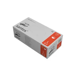 Latekso pirštinės SANTEX, su pudra, dydis L, 100 vnt.