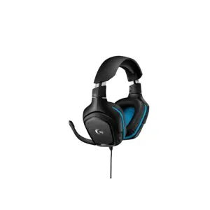 LOGITECH G432 laidinės 7.1 žaidimų ausinės - odinės - juodos/mėlynos spalvos - USB