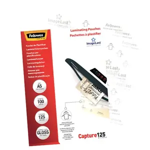 "Fellowes ImageLast" A3 125 mikronų laminavimo maišelis - 100 pakuočių, skaidrus, plastikinis, A3, 420 mm, 297 mm, 1 mm