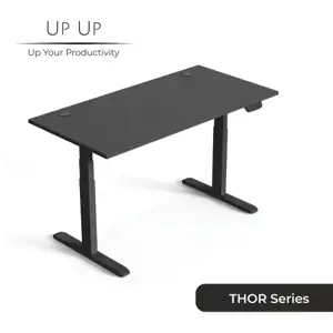 Reguliuojamo aukščio stalas Up Up Thor Juodas, Stalviršis M Juodas