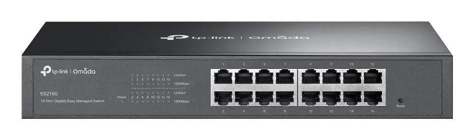 TP-Link Omada ES216G network switch Managed L2 Gigabit Ethernet (10/100/1000) Black