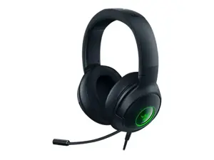 "Razer" žaidimų ausinės "Kraken V3 X" su įmontuotu mikrofonu, juodos spalvos, laidinės