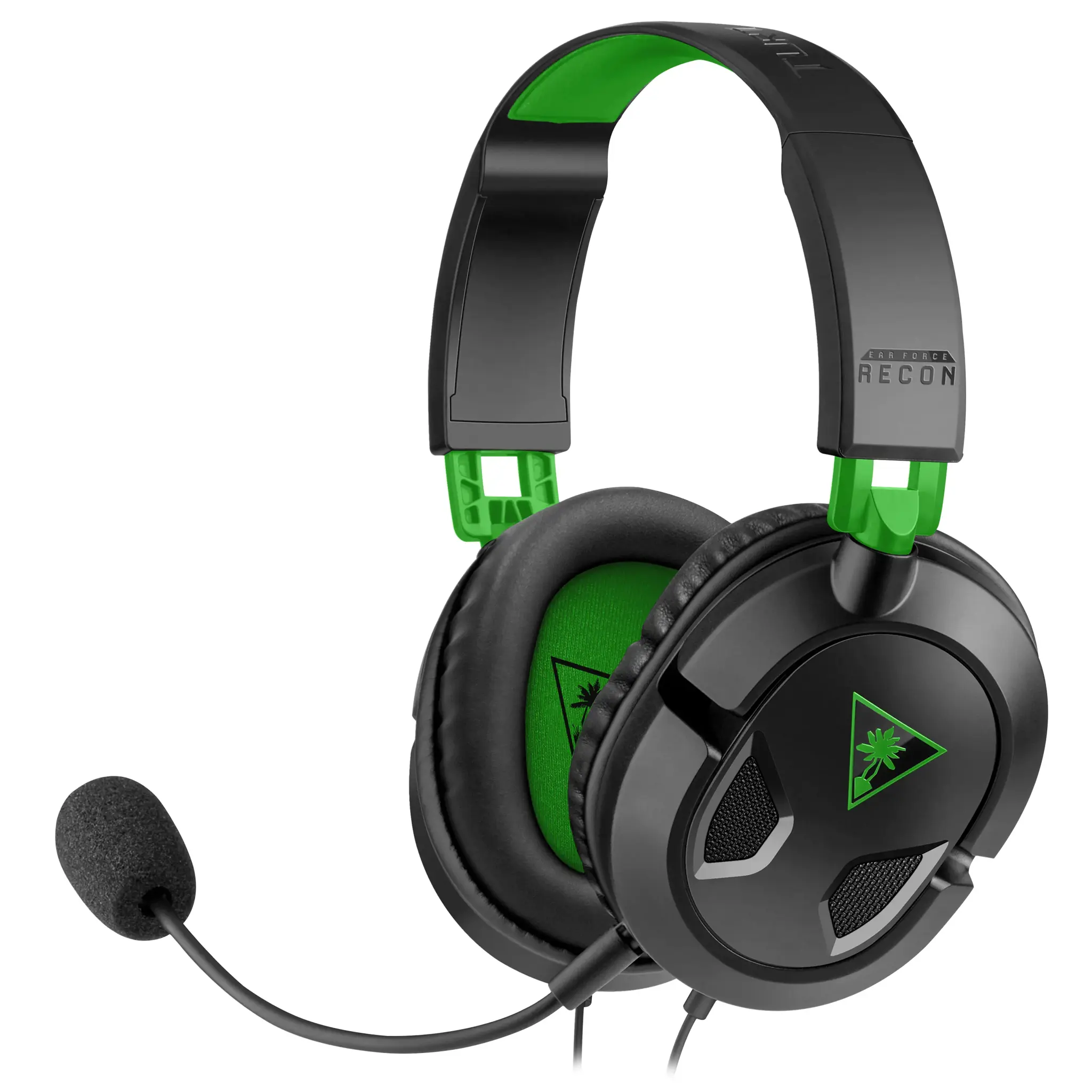 "Turtle Beach Recon 50X White" žaidimų ausinės "Xbox" ir "Xbox Series X|S", laidinės, žaidimų, 20 - 20000 Hz, 530,7 g, ausinės, juodos, žalios spalvos