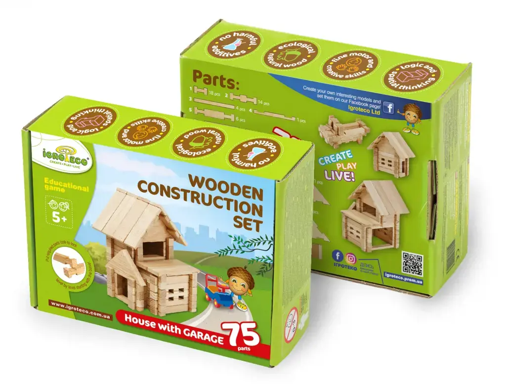 Konstruktorius - Namas su garažu, 75 det.