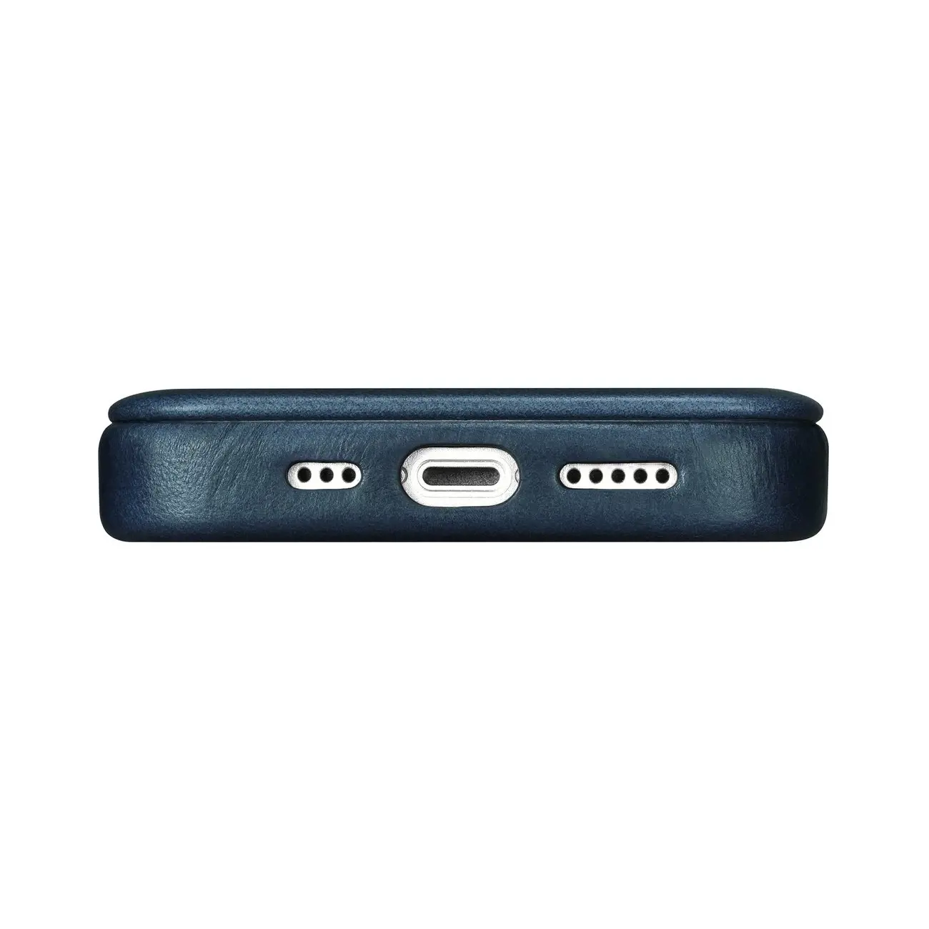 "iCarer CE Oil Wax Premium Leather Folio Case" odinis dėklas "iPhone 14 Pro", magnetinis "MagSafe", mėlynas (AKI14220706-BU)