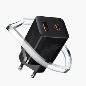 Baseus Super Si Pro Quick Charger USB + USB-C 30W (black)