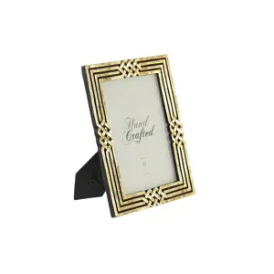 Nuotraukų rėmelis DKD Home Decor 14,7 x 1,5 x 19,7 cm Auksinė derva Neoklasikinis