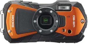 Ricoh WG-80, 16 MP, 4608 x 3456 taškų, CMOS, 5x, Full HD, juoda, oranžinė