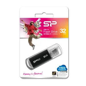 SILICON POWER atmintinė USB Ultima II I-series 32GB USB 2.0 juoda