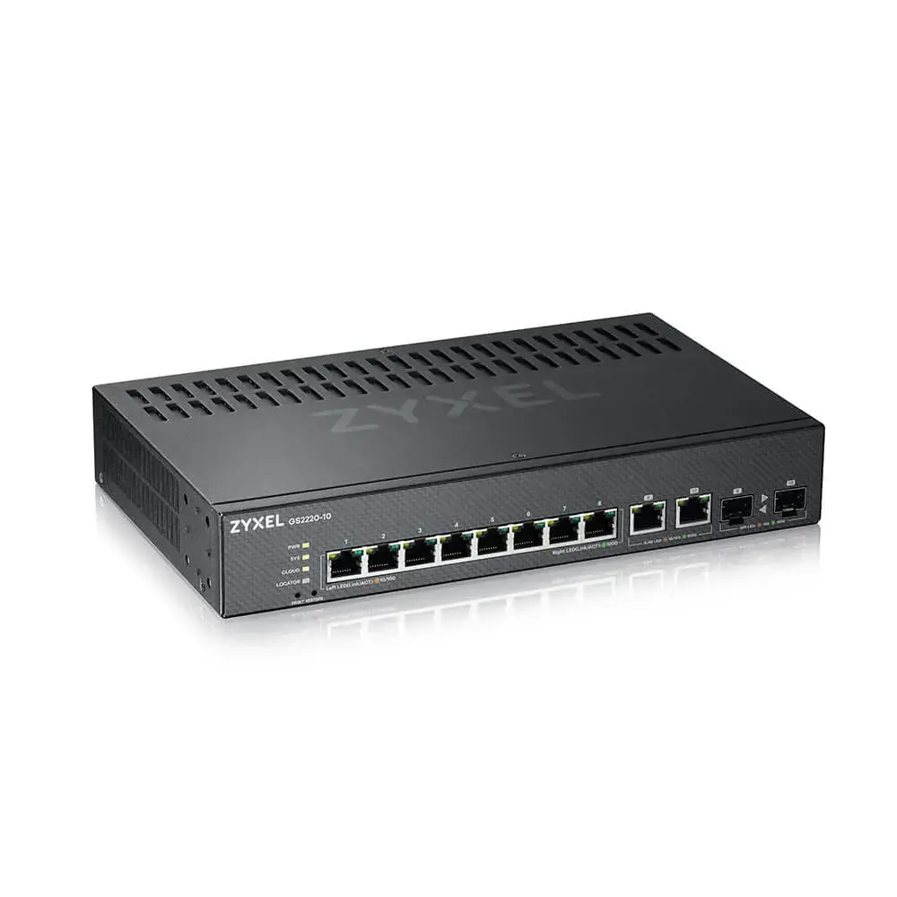 Zyxel GS2220-10-EU0101F, valdomas, L2, Gigabit Ethernet (10/100/1000), montuojamas į stovą