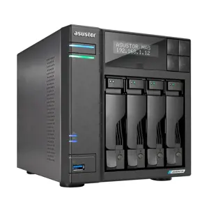 Asus Tower NAS AS6704T N5105, procesoriaus dažnis 2 GHz, 4 GB, DDR4, 4xM.2 NVMe lizdai, 2x 2,5GbE, …