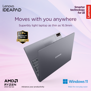 Nešiojamas kompiuteris Lenovo IdeaPad Slim 3 15AMN8, AMD Ryzen 3 7320U (Max. 4.10 GHz, 4M, 4C), 512 GB, 15,6 Coliai, Windows 11 Home