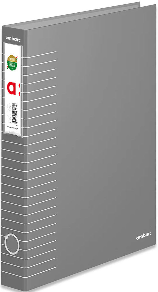 A4 Ringbinder 2 Rings Ambar Sts Grey