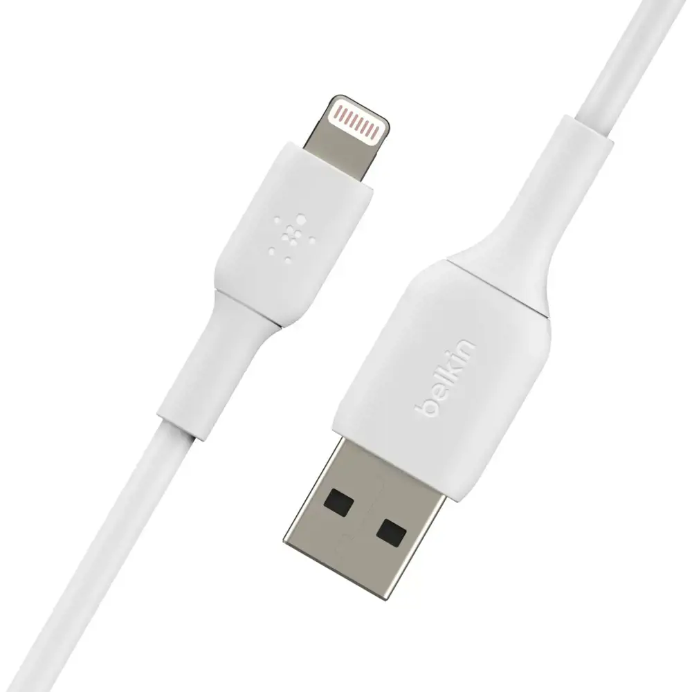 Belkin CAA001BT0MWH, 0,15 m, Lightning, USB A, vyriškas, vyriškas, baltas
