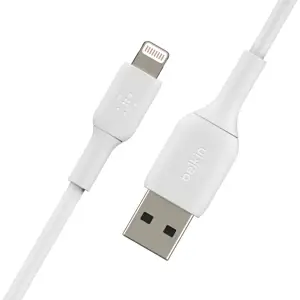 Belkin CAA001BT0MWH, 0,15 m, Lightning, USB A, vyriškas, vyriškas, baltas