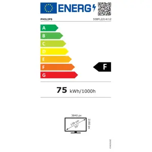 "Philips" 55BFL2214/12, 139,7 cm (55 colių), 3840 x 2160 taškų, LED, išmanusis televizorius, "Wi-Fi", juodas
