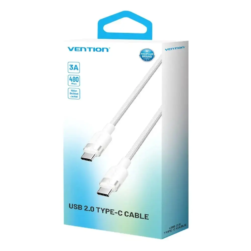 CABLE USB-C TO USB-C/1M WHITE TRDWF VENTION
