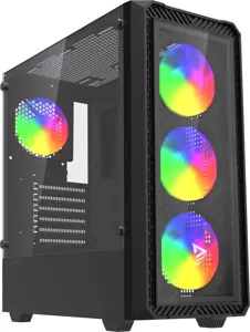 Savio Noctis Glass RGB Cube Black