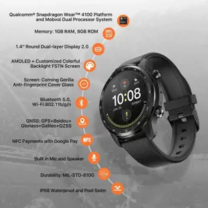 Smartwatch Mobvoi TicWatch Pro 3 Ultra GPS (Shadow Black)