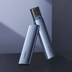 Ugreen 10902, SSD enclosure, M.2, M.2, PCI Express, 10 Gbit/s, USB connectivity, Grey