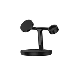 Baseus Swan stand 3in1 magnetic charger with USB Type C cable 1m black (WXTE000101)