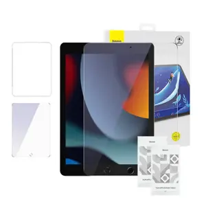 Grūdintas stiklas "Baseus Crystal" 0,3 mm, skirtas "iPad Pro/Air3" 10,5" / "iPad 7/8/9" 10,2" (2 vn…