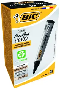 Bic Permanentinis žymeklis Eco 2000 2-5 mm, juodas, pakuotėje 12 vnt. 000095