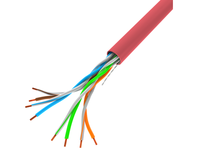 LANBERG LAN kabelis UTP cat.5e 305 m tvirtas CCA raudonas