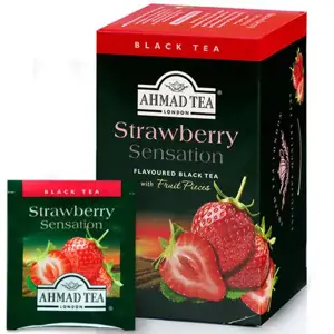 Arbata AHMAD ALU STRAWBERRY, 20 vokelių su siūlu po 2 g