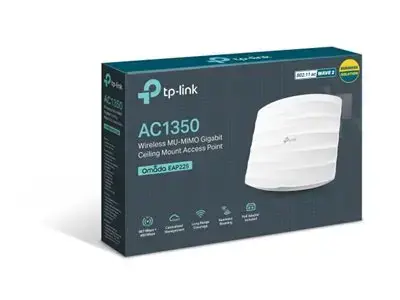 TP-Link AC1350 belaidis MU-MIMO gigabitinis prieigos taškas, 867 Mbps, 450 Mbps, 867 Mbps, Multi User MIMO, 64 bitų WEP, 128 bitų WEP, 152 bitų WEP, SSID, WPA, WPA-PSK, WPA2, WPA2-PSK, Telnet