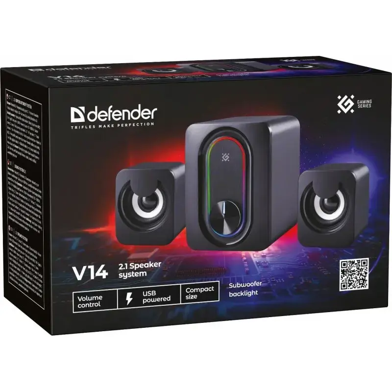 DEFENDER V14 2.1 Bluetooth 11W USB Speakers 65314