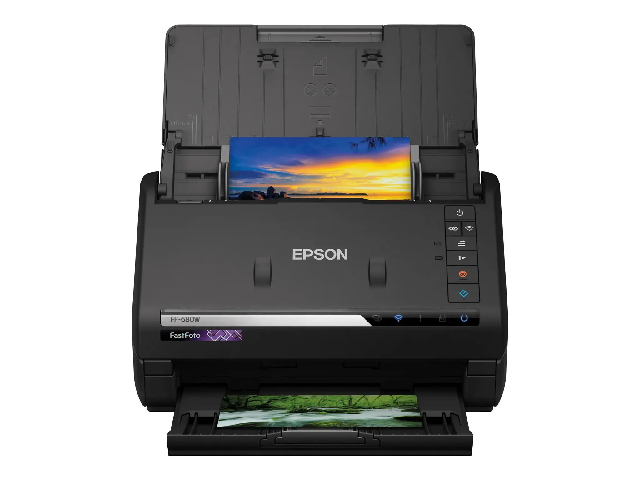 "Epson FastFoto FF-680W", 216 x 910 mm, 600 x 600 DPI, 30 bitų, 24 bitų, 10 bitų, 8 bitų
