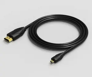 "Vention" mikro HDMI kabelis 3M juodas, 1 m, HDMI D tipo (mikro), HDMI A tipo (standartinis), 3D, j…